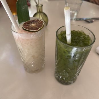 Superba Food + Bread Hollywood - Matcha Lemonade and Tropical Depression Cocktail - New American Near Me - Los Angeles, California Superba Food + Bread Hollywood - Matcha Lemonade and Tropical Depression Cocktail - New American Near Me - Los Angeles, California