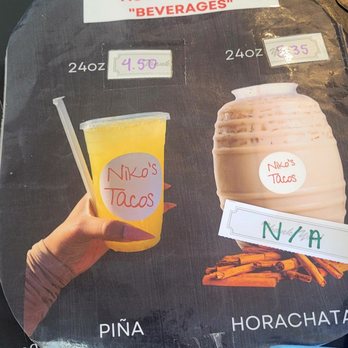 Nikos Tacos - I was sad there was not any horchata available, but maybe next time - Tacos Near Me - Roseville Ca, California