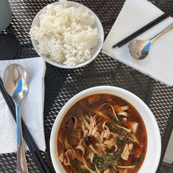 Tian Fu DIY Hotpot - Spicy tofu lovers with rice-just enough spice and tofu noodles. Great texture with tofu noodles!