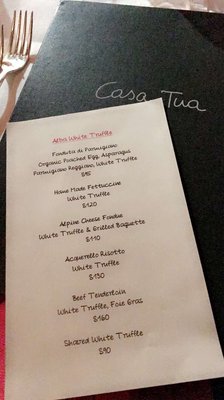 Menu photo 7 Casa Tua - Aspen Aspen, CO