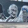 Photo of Mother Teresa, MLK, Gandhi Mural