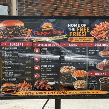 Burger Boys - Drive thru menu. Outside - Burgers Near Me - Knoxville, Tennessee Burger Boys - Drive thru menu. Outside - Burgers Near Me - Knoxville, Tennessee