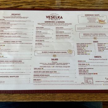 Veselka Williamsburg - Menu 2/26/2026 - Desserts Near Me - Brooklyn, New York Veselka Williamsburg - Menu 2/26/2026 - Desserts Near Me - Brooklyn, New York