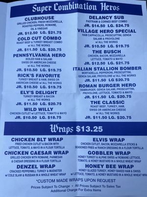 Menu photo 2 Village Heros Syosset, NY Menu photo 2 Village Heros Syosset, NY