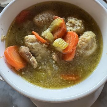 Enoteca Maria - Chicken matzoh ball soup. Broth was amazing - Italian Near Me - Staten Island, New York Enoteca Maria - Chicken matzoh ball soup. Broth was amazing - Italian Near Me - Staten Island, New York