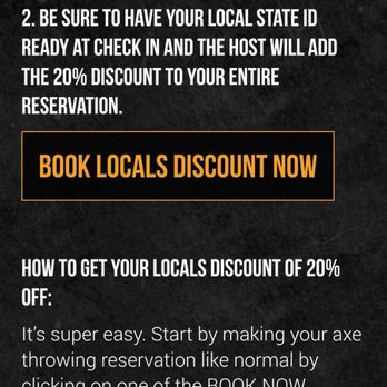 Dueling Axes - LOCALS discount-- doesn't mention certain days or times - Axe Throwing Near Me - Las Vegas, Nevada