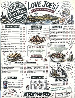 Menu photo 2 Joe’s Pizzeria Walton, NY Menu photo 2 Joe’s Pizzeria Walton, NY