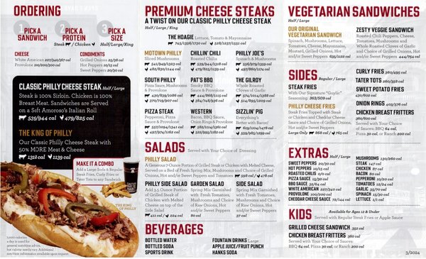 Menu photo 2 Cheese Steak Shop Suisun City, CA