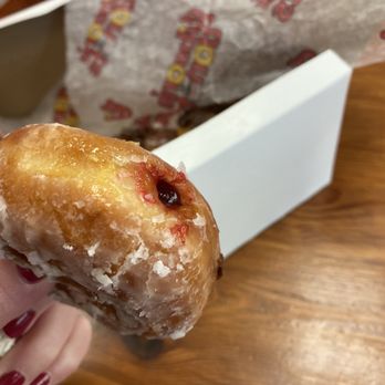 Gibson's Donuts - Raspberry jelly filled. - Donuts Near Me - Memphis, Tennessee Gibson's Donuts - Raspberry jelly filled. - Donuts Near Me - Memphis, Tennessee