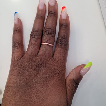 Lilac Nail & Spa - Dip powder extensions, beautiful, colorful yet simple design. - Nail Salons Near Me - New York, New York Lilac Nail & Spa - Dip powder extensions, beautiful, colorful yet simple design. - Nail Salons Near Me - New York, New York