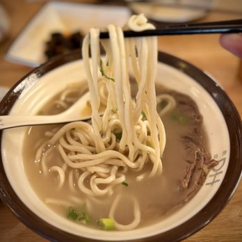 DH Noodles - Beef Noodle Soup with thick noodles - Chinese Near Me - Chicago, Illinois DH Noodles - Beef Noodle Soup with thick noodles - Chinese Near Me - Chicago, Illinois