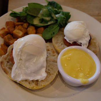 Aloha Kitchen - Portuguese Sausage Benedict with sauce on side - Breakfast & Brunch Near Me - Honolulu, Hawaii Aloha Kitchen - Portuguese Sausage Benedict with sauce on side - Breakfast & Brunch Near Me - Honolulu, Hawaii