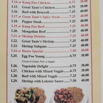Great Taste - Menu as of 1/26/2023 - Chinese Near Me - Milwaukee, Wisconsin Great Taste - Menu as of 1/26/2023 - Chinese Near Me - Milwaukee, Wisconsin