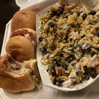 Grom - Three Peruvian sliders with rice/beans all toppings (w/ salsa added) - Sandwiches Near Me - Jacksonville Beach, Florida Grom - Three Peruvian sliders with rice/beans all toppings (w/ salsa added) - Sandwiches Near Me - Jacksonville Beach, Florida