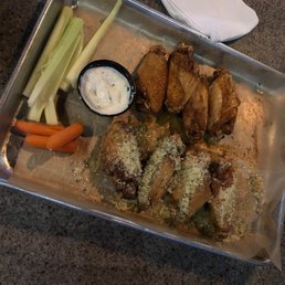 Garlic parm and Cajun wings Garlic parm and Cajun wings