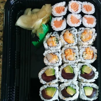 Tokyo Steakhouse II - Salmon Roll, Spicy Scallop Roll (Yum), and Tuna & Avocado Roll - Japanese Near Me - Bartlett, Illinois Tokyo Steakhouse II - Salmon Roll, Spicy Scallop Roll (Yum), and Tuna & Avocado Roll - Japanese Near Me - Bartlett, Illinois