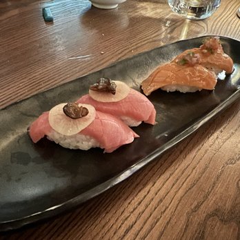 Miru - Toro and Salmon Nigiri - Japanese Near Me - Chicago, Illinois Miru - Toro and Salmon Nigiri - Japanese Near Me - Chicago, Illinois