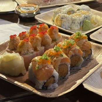 Seaside House Bar - lotus and sunrise roll - Sushi Bars Near Me - Montauk, New York