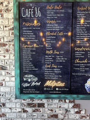 Menu photo 2 Cafe 86 Milpitas, CA