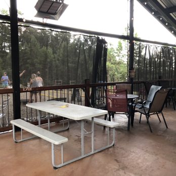 Beavers Bend Brewery - Outside patio over looking game area - Breweries Near Me - Broken Bow, Oklahoma