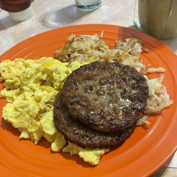 Jewett's Kaffe Sol - Viking breakfast. Scrambled eggs, sausage patties and plain hash browns. - Sandwiches Near Me - Mount Jewett, Pennsylvania Jewett's Kaffe Sol - Viking breakfast. Scrambled eggs, sausage patties and plain hash browns. - Sandwiches Near Me - Mount Jewett, Pennsylvania