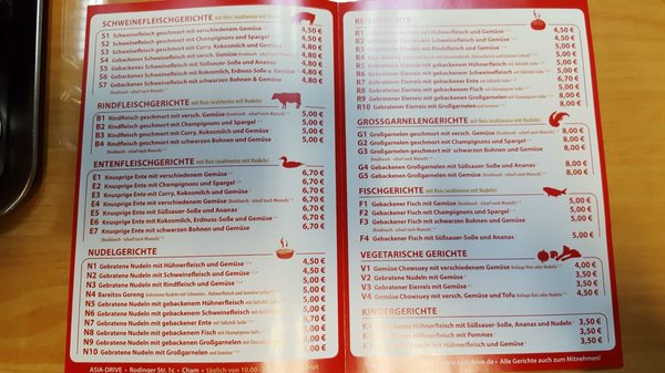 Menu photo 2 Asia Drive Cham, BY
