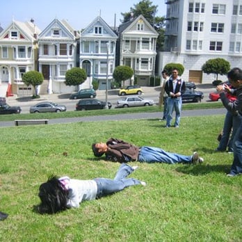 Alamo Square - Tourists Goofing Around - Parks Near Me - San Francisco, California