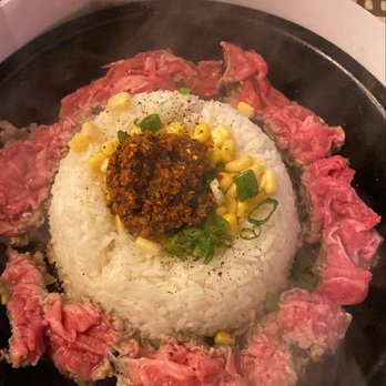 Sizzling Lunch - Spicy Garlic Beef Pepper Rice - Japanese Near Me - San Jose, California Sizzling Lunch - Spicy Garlic Beef Pepper Rice - Japanese Near Me - San Jose, California