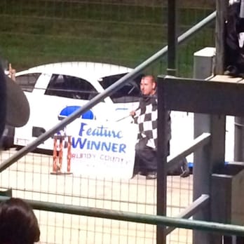 Grundy County Speedway - Anthony Danza, the feature winner on this particular night.  These cars go fast!! - Race Tracks Near Me - Morris, Illinois