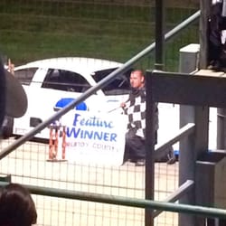 Grundy County Speedway - Anthony Danza, the feature winner on this particular night.  These cars go fast!!