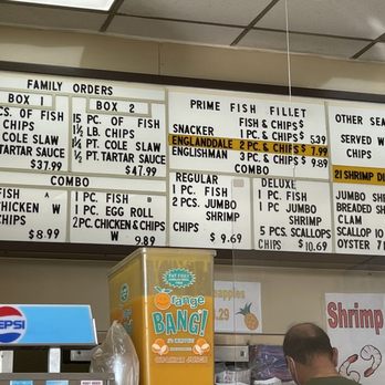 England Fish & Chips - Menu updated 2022 - Seafood Near Me - Long Beach, California