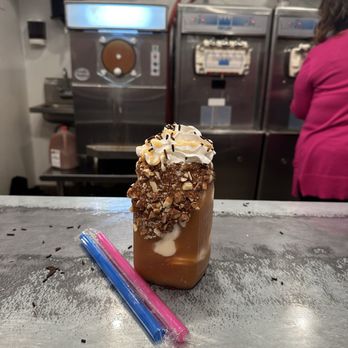 Bishop's Pumpkin Farm - apple cider float slushakie - Christmas Trees Near Me - Wheatland, California