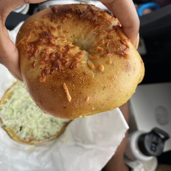 Foundry Provisions - jalapeño cheese bagel with herb cream cheese - Coffee & Tea Near Me - Indianapolis, Indiana Foundry Provisions - jalapeño cheese bagel with herb cream cheese - Coffee & Tea Near Me - Indianapolis, Indiana
