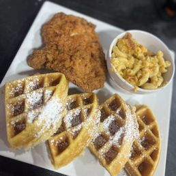 Chicken & Waffles side of Mac & Cheese Chicken & Waffles side of Mac & Cheese