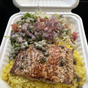 opa cafe - Salmon plate - Mediterranean Near Me - San Francisco, California opa cafe - Salmon plate - Mediterranean Near Me - San Francisco, California