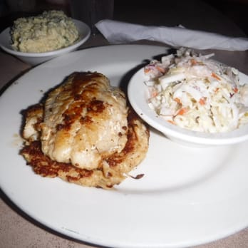 Gulf Drive Cafe - Stuffed Grouper with cole slaw and potato salad. - Seafood Near Me - Bradenton Beach, Florida Gulf Drive Cafe - Stuffed Grouper with cole slaw and potato salad. - Seafood Near Me - Bradenton Beach, Florida