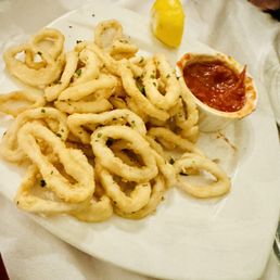 a plate of squid rings