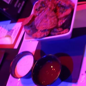 Brea Improv - soggy "fried" pickles. Artichoke dip was best thing ordered.. and not very good at that - Comedy Clubs Near Me - Brea, California