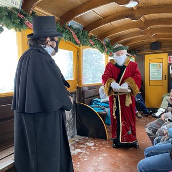 Georgetown Loop Railroad - A skit by Santa and Ebenezer Scrooge - Museums Near Me - Georgetown, Colorado
