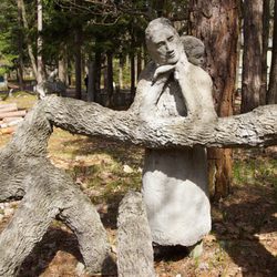 James Tellen's Woodland Sculpture Garden - Native American Family