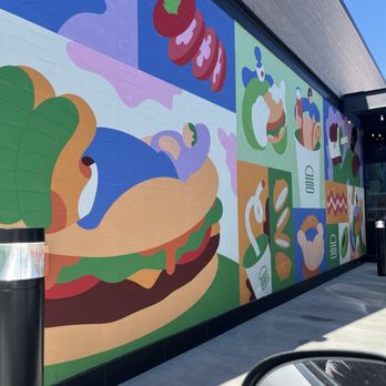 Shake Shack Huntington Beach - Mural in the Drive Thru - Burgers Near Me - Huntington Beach, California Shake Shack Huntington Beach - Mural in the Drive Thru - Burgers Near Me - Huntington Beach, California