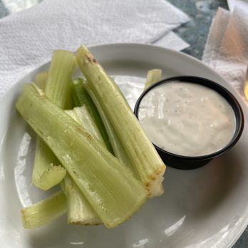 Gator's Dockside Baldwin Park - Celery with bleu cheese sent back for a fresh plate - Seafood Near Me - Orlando, Florida Gator's Dockside Baldwin Park - Celery with bleu cheese sent back for a fresh plate - Seafood Near Me - Orlando, Florida
