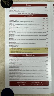Menu photo 1 Sittoo's Pita & Salads Parma, OH Menu photo 1 Sittoo's Pita & Salads Parma, OH