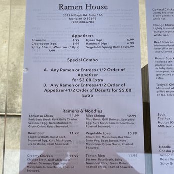 Ramen House - Menu - Ramen Near Me - Meridian, Idaho Ramen House - Menu - Ramen Near Me - Meridian, Idaho