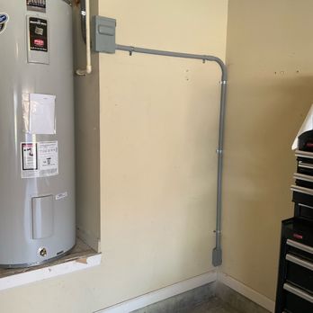 MK Electric - client needed to upgrade their water heater to a larger water heater with no access to the garage. - Electricians Near Me