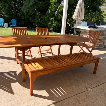 Señor Teak - Our table and chairs they stained for us - Refinishing Services Near Me