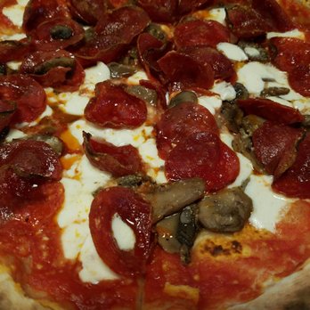 Pupatella - Pepperoni and mushroom pizza made with beef pepperoni - Pizza Near Me - Richmond, Virginia Pupatella - Pepperoni and mushroom pizza made with beef pepperoni - Pizza Near Me - Richmond, Virginia