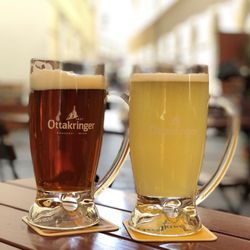 Bierhof - Beer on the right had lemonade in it, which is apparently popular. Quite sweet.