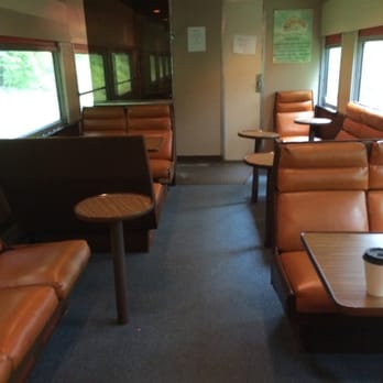 Adirondack Scenic Railroad - Inside the cafe car - Trains Near Me - Thendara, New York