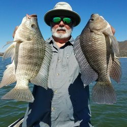 Land of Enchantment Fishing & Hunting Adventures - Giant Tilapia from Lake Novillo Mexico caught on artificial bait.